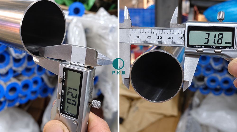chiều dày ống vi sinh d31.8