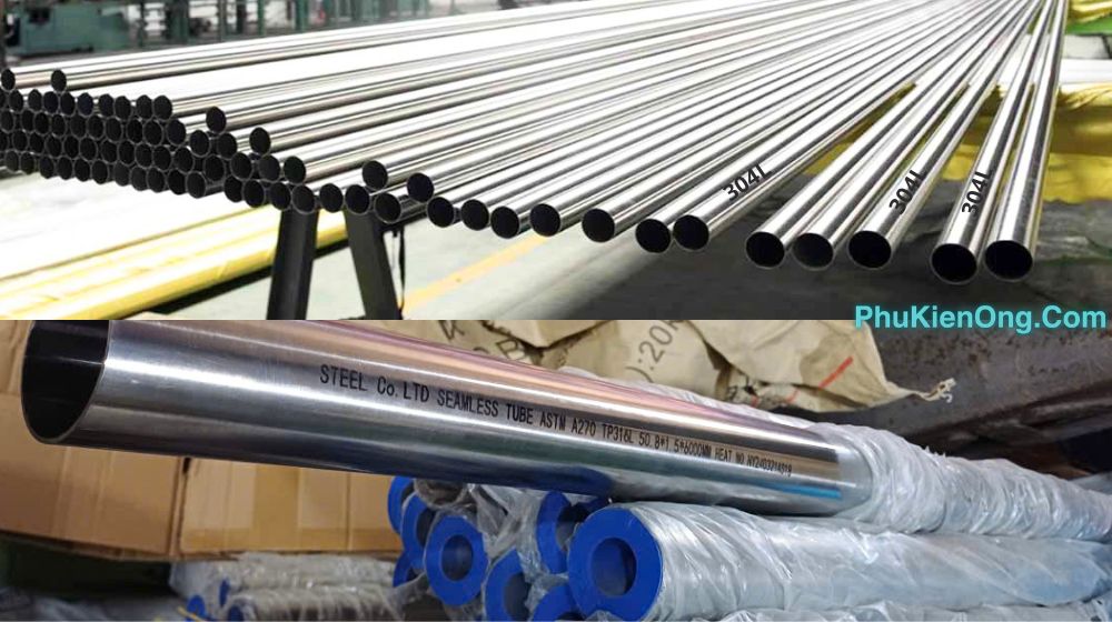 Ống inox vi sinh 304L khác gì với ống 316