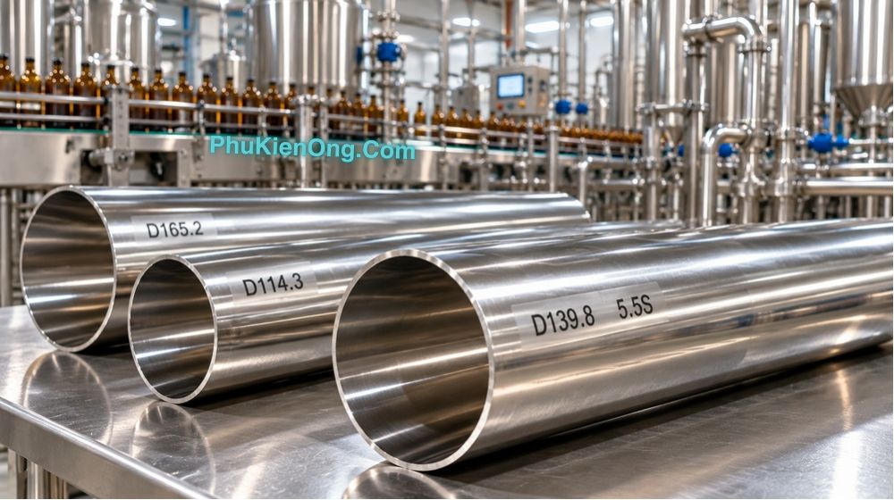 ống vi sinh D139.8 mấy inch