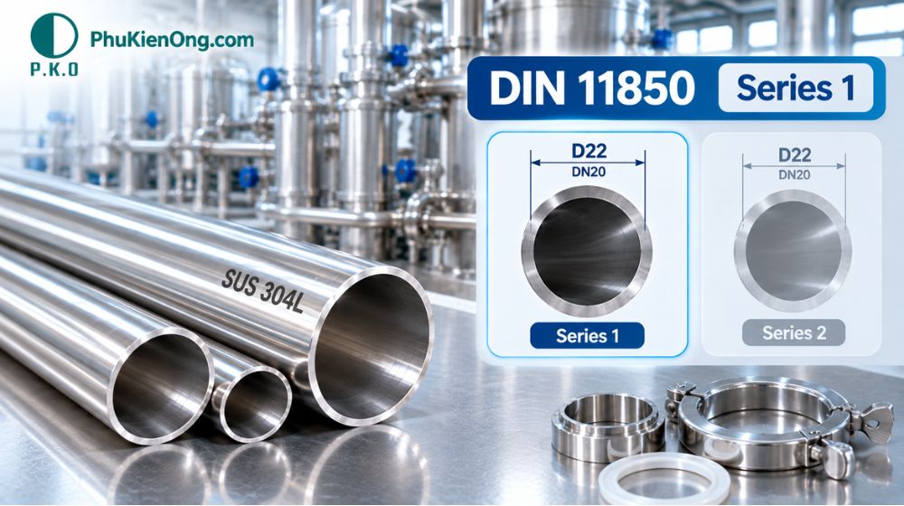Ống vi sinh D22 DN20 áp dụng tiêu chuẩn nào
