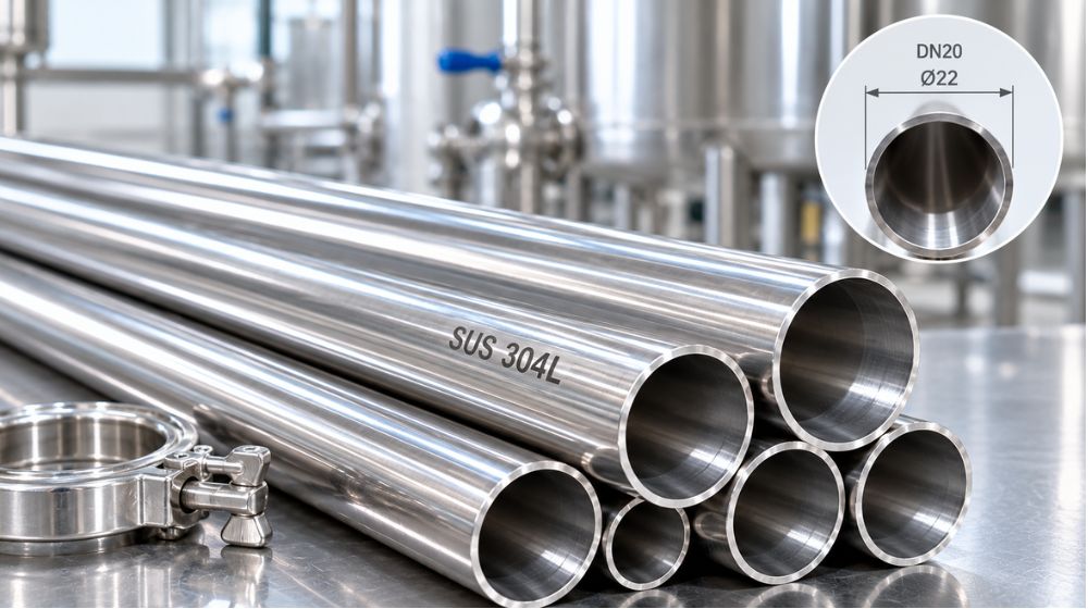 Ống vi sinh D22 DN20 sử dụng vật liệu gì