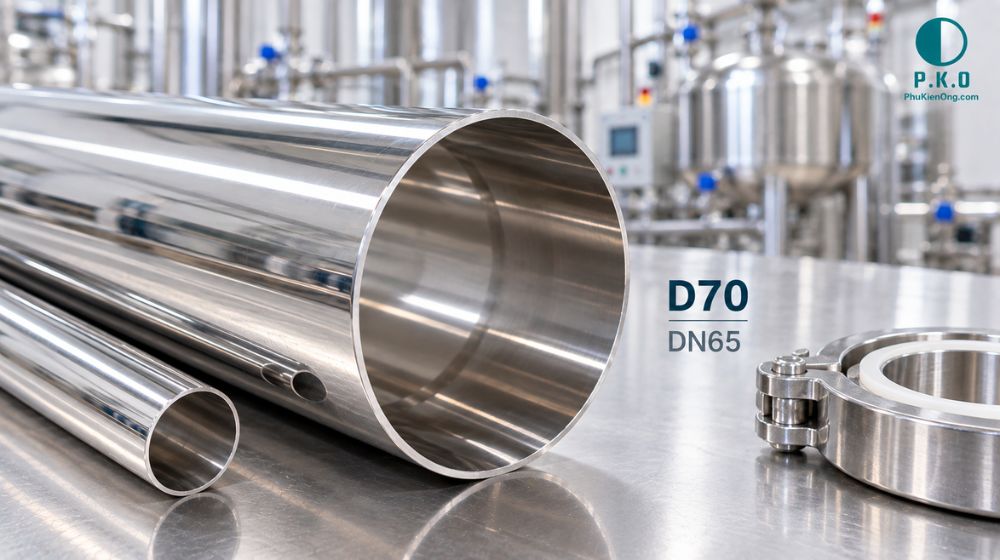 ống vi sinh D70 tương đương DN bao nhiêu