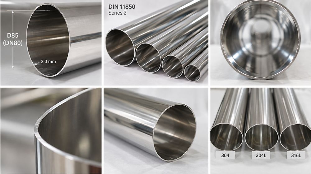 ống vi sinh D85 tương đương DN bao nhiêu