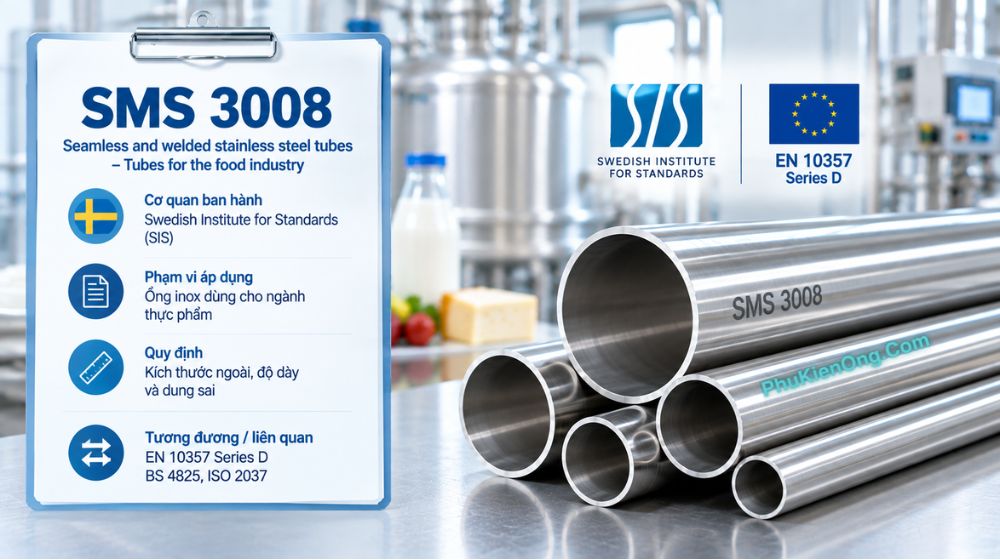 Số hiệu tiêu chuẩn SMScho ống inox vi sinh